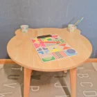 Wood Study And Children Table Set Rubber Wood Study And Play Table Set High Quality Children Furniture Set