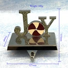 Stocking Holder Customized Wholesale High Quality Metal Christmas Ornaments JOY Stocking Holder