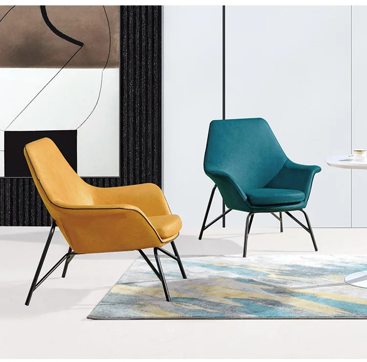 Office Room Modern Chair Seater Leather Seat Set Arm Chairs Leisure Furniture 1 Seccional Single Sofa