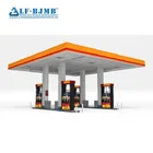 Special Prefab light Steel Space Frame Construction Gas Station Canopy Structural Design