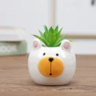 Garden Ceramic Pot Ceramic 3D Animal Round Succulent Plant Garden Ceramic Flower Pot