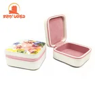 Logo Customization Cosmetic Bag Travel Pu Leather Felt Travel Cosmetic Bag Lady Bag Flower Case