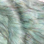60" Wide Long Pile Sparkling Tinsel Turquoise Faux Fur Fabric Sold by The Yard