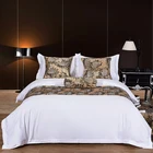 Luxury Egyptian cotton satin bed linen white queen bedclothes duvet cover