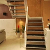 New Design Cast Iron Single Stringer Staircase with 38mm thick wood treads
