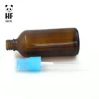 Pet Bottle Frosted Glass Bottle Hot Sales Amber Frosted Pet Round Boston Glass Bottle With Screw Cap