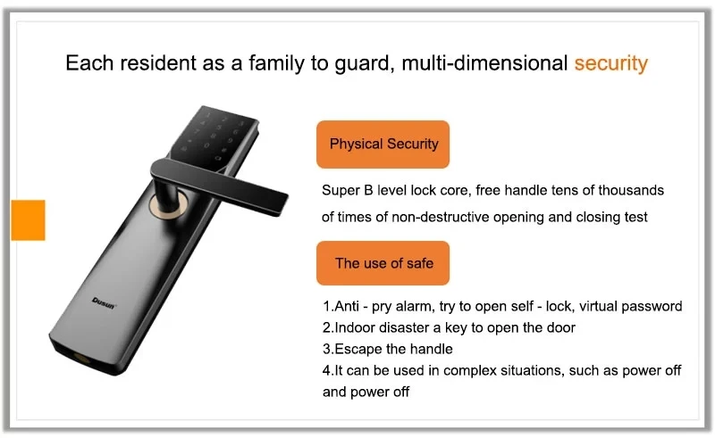 High Quality Electronic Smart Fingerprint Door Lock, Zigbee fingerprint password card security door lock - ANKUX.COM
