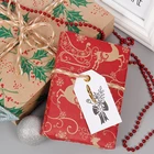在庫、サイズ 50*70 センチメートル/シートカスタマイズされたクリスマスメーカー両面印刷クラフトギフト包装紙