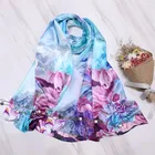 Drop shipping Chinese style lady long shawl scarf 100% silk 175*55cm satin scarf KTFL7513