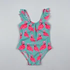 Swimwear Baby Girl Swimwear 1 Piece Flamingo Swimsuit For Toddler Tween Girl Bathing Suits
