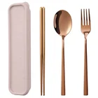 Stainless Steel Travel Camping Cutlery Set Spoon And Fork Set In A Case