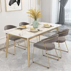 Cheap modern new design metal table and chair set restaurant furniture cafeteria cafe tables and chairs