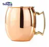 550ml Moscow Mule Mugs With Brass Handle, stainless steel copper mug and high quality manufacturer hammered moscow mule mug