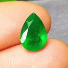 卸売貴重な認定宝石カスタムゴールドジュエリー 2.91ct 梨形状の天然あざやかグリーンコロンビアエメラルドルース宝石の石