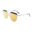 Popular brand design metal frame sunglasses double colored lens sun glasses for men women