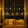 6 big small star of lamps, led curtain characters Christmas lights all over the sky star decoration factory wholesale big star c
