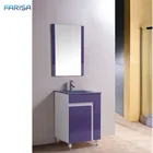 60cm glass basin PVC bathroom cabinet in verious colors