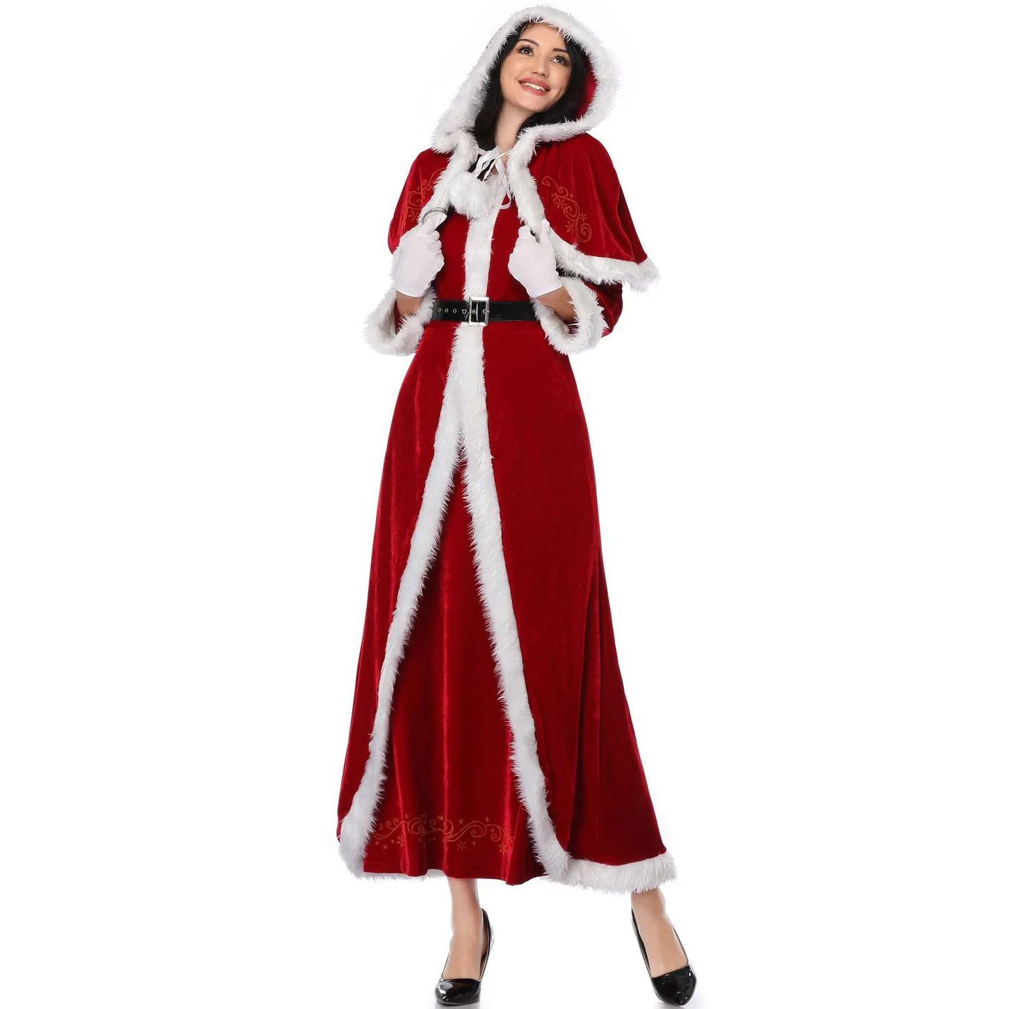 Adult Party Sexy Santa Claus Girl Dress Cosplay Christmas Costume For