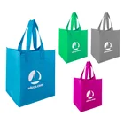 Custom logo print eco reusable supermarket grocery promotion shopping cloth ecological non woven carry fabric tote bag
