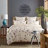 Plain pattern bed sheet 100% cotton king size printing duvet cover bedding set