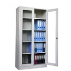 Knock down with glass door steel filing cabinet Metal Frame Storage office filing