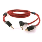 Premium 1/8" Mini Jack Angled Aux 3.5Mm Male To 2Rca Stereo Audio Cable