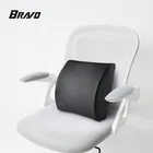 Memory Foam Folding Cotton/Polyester Lumbar Pad Lower Back Waist Pain Relief Support Cushion For Seat Car Chair Sofa