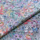 Super bright color all over spring floral digital printed 100 cotton woven twill fabric for garment