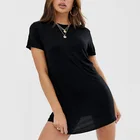 Fashion design t-shirt short sleeve casual dress lady