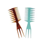 Newest Design Mens Wide Teeth Afro Comb Plastic Male Oil Head Detangling Comb Styling Tooth Hair Comb