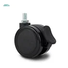 Safety mute 2.5inch castor wheels hospital medical wheels small furniture casters with brake
