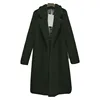 China factory Wholesale Solid Color Suit Collar Plush Wool Coat