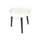 K&B wholesale mini furniture office decor wooden round white coffee tea table for living room home