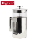 Wholesale borosilicate glass stainless steel coffee plunger french press