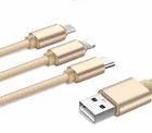 Promotional mobile phone accessories fast charging 3 in1 usb cable