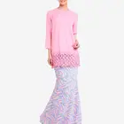 2019 Fashion Style Jubah Caftan Dubai Turkey Abaya Muslim Clothing Sari Baju Kurung With Flower Printed Islamic Dress