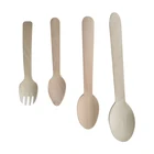 16cm disposable tableware birch wood wooden fork spoon biodegradable dinnerware custom logo and pack