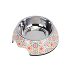 Melamine plastic pet bowls for dog and cat with customized design