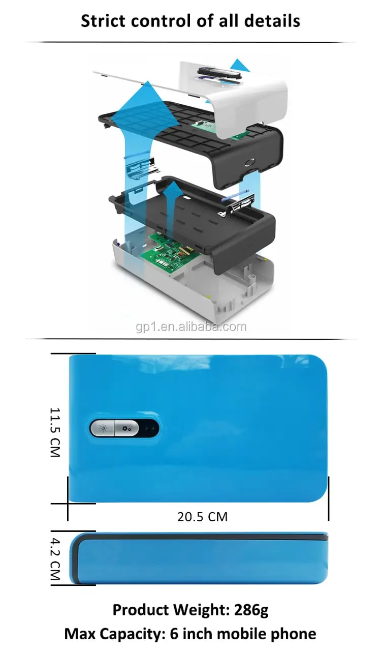 ultraviolet light cell phone disinfector small gadgets