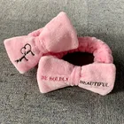 Colorful Custom embroidery logo spa headbands makeup wash face hair band