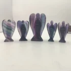 Wholesale Natural Rainbow Fluorite Crystal Carving Angel healing for Decoration