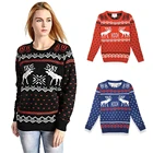 Brand New Winter Christmas Sweater Women Coat Warm Long Sleeve Sweater Ladies Jumper Pullover Womens Tops Blouse Hot
