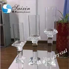 Hot set tall crystal Hurricane candle holder for wedding table centerpieces