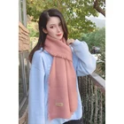 custom fashion winter scarf warm fashion long plain chunky scarf pashminas burrs knitted Ladies scarf