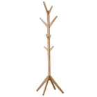 Folded High Quality Smooth Surface Natural Color Handmade Solid Wood Coat Hanger Rack