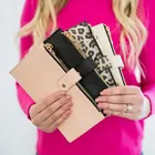 Wallet New Style Women All-In-One Wallet Leopard Snakeskin PU Leather Wallet ID Card Credit Card Holder Purse Wallet