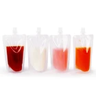transparent filling spout pouches fruit juice packaging bag