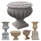 Pots Natural Carved White Garden Stone Marble Planter Pots