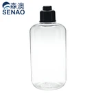 300ml white transparent PET bottle for cosmetics with flip top cap