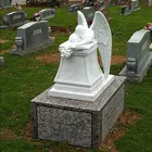 Carved Marble Angel White Marble Headstone Hand Carved Natural White Marble Headstone With Angel